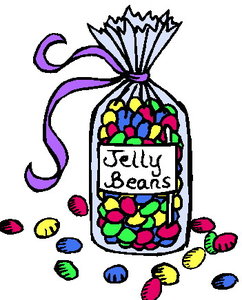 Cliparts Eten en drinken Snoep Zak Snoepjes Jelly Beans