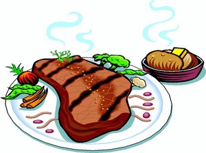 Cliparts Eten en drinken Vlees 