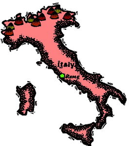 Cliparts Geografie Italie 