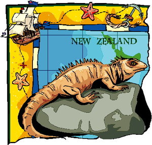 Cliparts Geografie Nieuw zeeland 