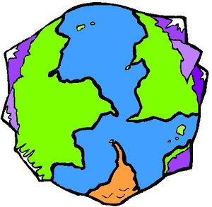 Cliparts Geografie Wereldbollen 