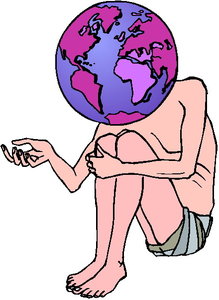 Cliparts Geografie Wereldbollen 