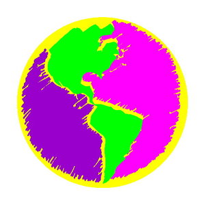 Cliparts Geografie Wereldbollen 