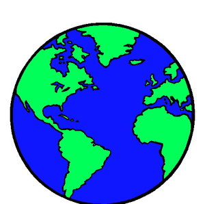 Cliparts Geografie Wereldbollen 