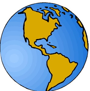 Cliparts Geografie Wereldbollen 