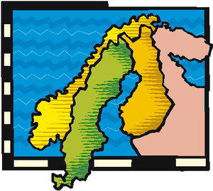 Cliparts Geografie Zweden 