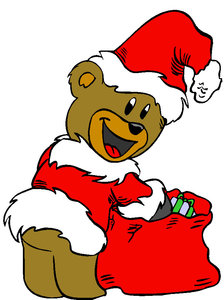 Cliparts Kerstmis Kerst beren Kerstbeer Zak Met Cadeautjes