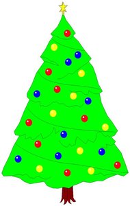 Cliparts Kerstmis Kerst bomen Fel Groene Kerstboom