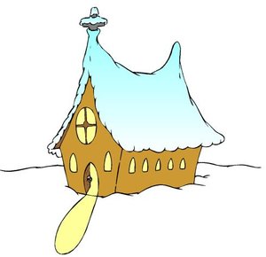 Cliparts Kerstmis Kerst huizen 