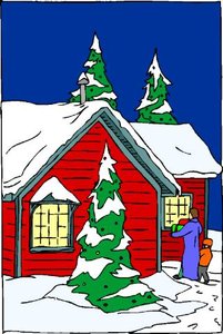 Cliparts Kerstmis Kerst huizen 