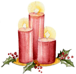 Cliparts Kerstmis Kerst kaarsen 
