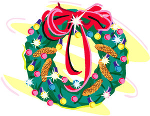 Cliparts Kerstmis Kerst kransen 
