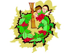 Cliparts Kerstmis Kerst kransen 
