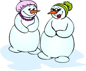 Cliparts Kerstmis Kerst sneeuwpoppen 
