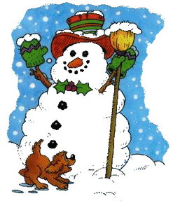 Cliparts Kerstmis Kerst sneeuwpoppen 