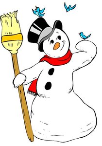 Cliparts Kerstmis Kerst sneeuwpoppen 