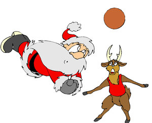 Cliparts Kerstmis Kerst sportief 