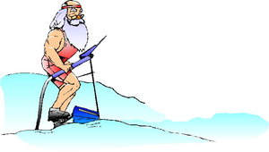 Cliparts Kerstmis Kerst sportief 