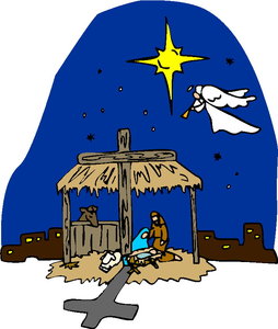 Cliparts Kerstmis Kerst stallen 