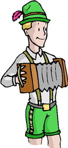 Muziek Cliparts Accordeons Man In Tiroler Outfit Met Accordeon