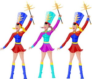 Muziek Cliparts Majorettes 