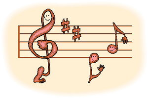 Muziek Cliparts Muzieknoten Muzieknoten In Muziekbalk