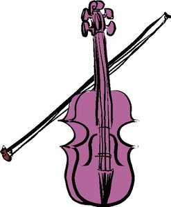 Muziek Cliparts Violen Viool Paars Strijkinstrument