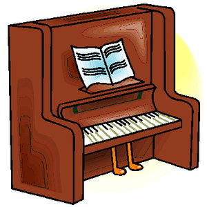 Muziek Cliparts Vleugels en piano 
