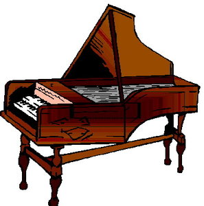 Muziek Cliparts Vleugels en piano 