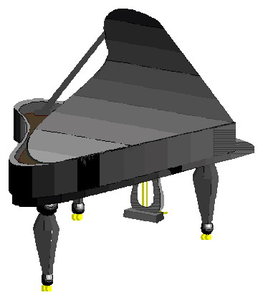 Muziek Cliparts Vleugels en piano 