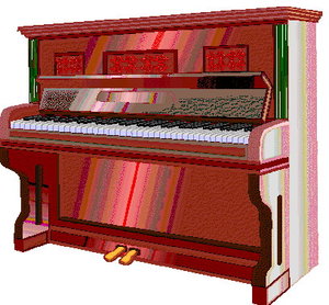 Muziek Cliparts Vleugels en piano 