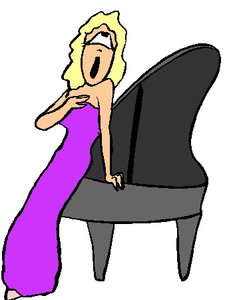 Muziek Cliparts Zangers Vrouw Opera Zangeres Piano