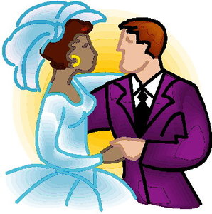 Cliparts Speciale dagen Huwelijk Getrouwd Echtpaar Huwelijk
