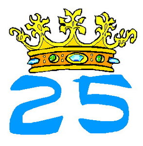 Cliparts Speciale dagen Jubileum 25 Jaar Jubileum Met Kroon