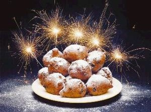 Cliparts Speciale dagen Nieuwjaar Oliebollen Oud En Nieuw