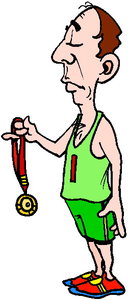 Sport Cliparts Atletiek Sporter Met Gouden Medaille