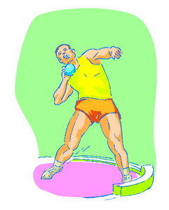 Sport Cliparts Kogel stoten 