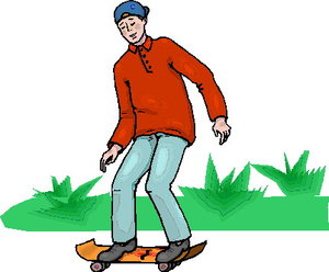 Sport Cliparts Skate boarden 