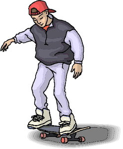 Sport Cliparts Skate boarden 