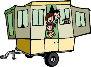 Cliparts Voertuigen Campers en caravans Caravan Camperen