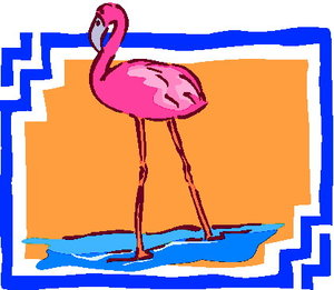 Cliparts Vogels Flamingo 