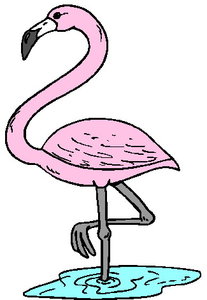 Cliparts Vogels Flamingo 