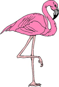 Cliparts Vogels Flamingo 