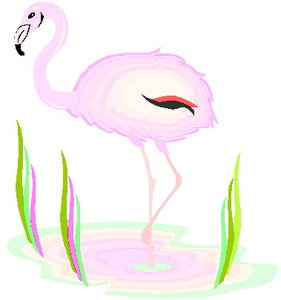 Cliparts Vogels Flamingo 