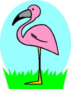 Cliparts Vogels Flamingo 