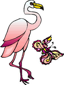 Cliparts Vogels Flamingo 