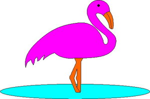 Cliparts Vogels Flamingo 