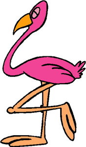 Cliparts Vogels Flamingo 