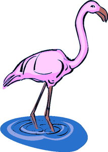 Cliparts Vogels Flamingo 