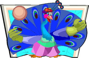Cliparts Vogels Pauwen 